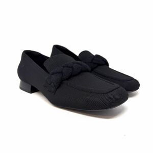 VIVAIA Caitlin Women's Black Knit Square Toe Knot Loafer 10.5 Flats Shoes